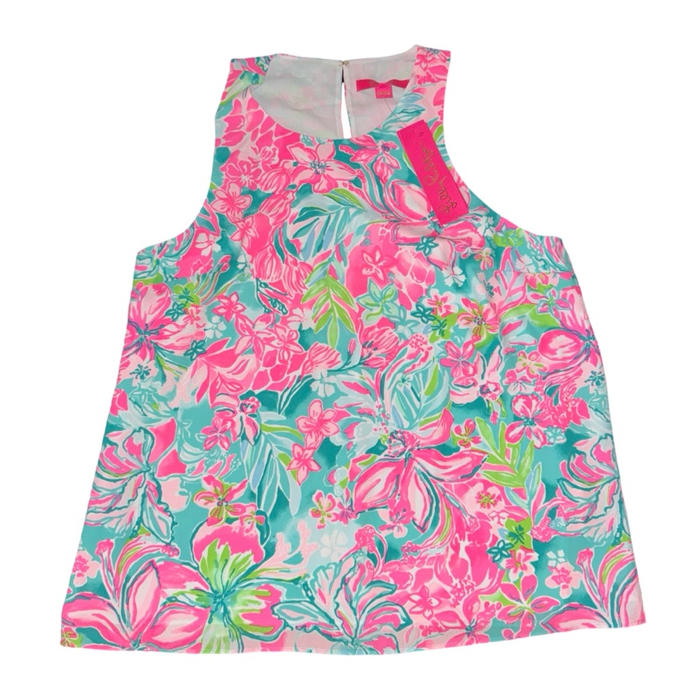 Lilly Pulitzer Floral Tank Top: Brand New With Tags: Blouse: Preppy Style
